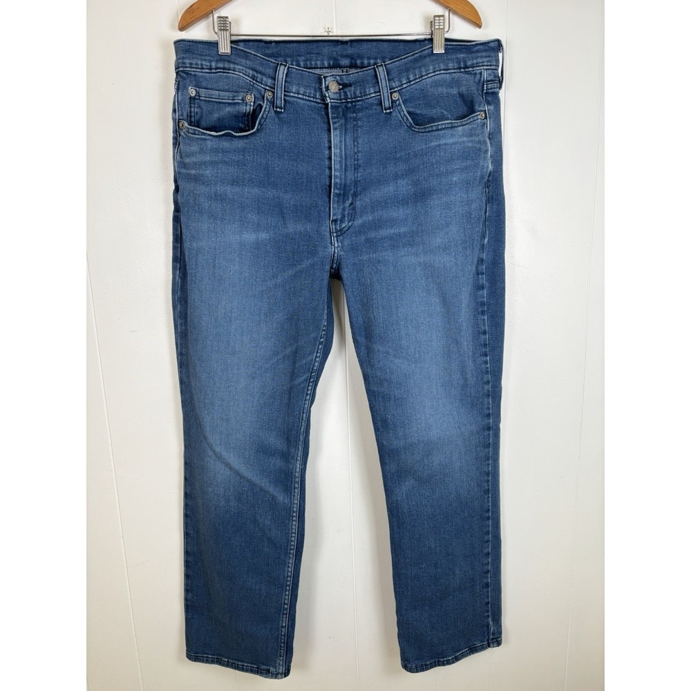 Levi's 514 Jeans Measures 38x29.5 Blue Straight Leg Medium Wash Denim Classic